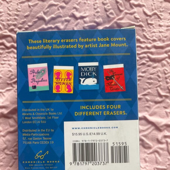 ($10) Bibliophile Erasers - Picture 5 of 12